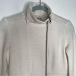 Telluride Clothing Co Wool Blend Asymmetrical Zip Coat Jacket Ivory Sz XS Photo 2