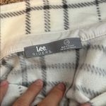 Lee Plaid Cream and Gray Soft Button up Size Large Photo 6