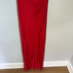 Amanda Uprichard  Red Satin Halter Marla Maxi Dress Open Back Formal Gown Large Photo 4