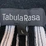 Tabula Rasa Black White Striped Wool Sleeveless V Photo 2
