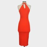 Modern Citizen  Ally Ribbed Midi Dress Size XL Red Halter Bodycon Photo 6