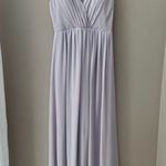 Lulus Whimsical Wonder Lace Maxi Dress Light Gray Sz Small Photo 0