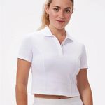 Outdoor Voices White Polo Crop Top Photo 0