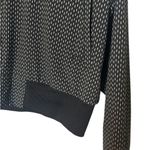 ALBION FIT Albion Women’s Black and White Midnight Dash Patterned Bomber Jacket Sz Medium Photo 3