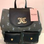 Juicy Couture NWT “Pack It Up” Backpack in Black/Silver Photo 0