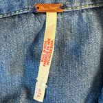 Free People  Western Bohemian Ruffle Denim Midi Maxi Dress Belted Cowgirl Small Photo 13