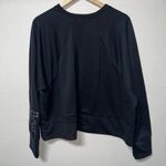 Nike  Black Boxy Sweatshirt with Gray Sleeve Detail‎ Photo 1