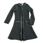 Armani Collezioni  Long-Length Cardigan Sweater Wool Blend Fringe Size 8 Women's Photo 0