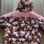 For Love & Lemons floral sherpa puffer hooded jacket Photo 4