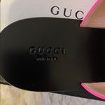Gucci  Women's Neon Pink and Black GG Sandals Photo 1