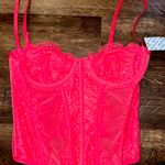 Urban Outfitters Coral  Lace Crop Top Photo 1