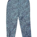 J. Jill Plus Size 18 Pants Cropped Ankle Blue Paisley Print Flat Front Straight Photo 0