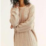 Free People  Good as Gold Sweater Dress Cream Puff Photo 0