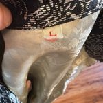 Vintage Asian Brocade Jacket Silver Black Metallic Tassel Frog Closures Size L Size L Photo 7