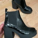 ASOS London Rebel Platform Ankle Boots In Black Croc Photo 0