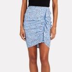 Veronica Beard  Silk Floral Blue Skirt Size 6 Photo 4