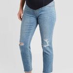 Isabel Maternity  straight crop distressed jeans Photo 0