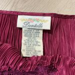 Vintage Dentelle Women's Large Burgundy Lace Trim Pleated Slip Dress Nightgown Photo 6