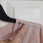 HOPE Collection Blush Lace Detail Blouse Bell Sleeves Cottagecore Boho Feminine Pink Size L Photo 7
