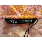ZARA  Pink Orange Front Cross Crop Top Size Medium Photo 3