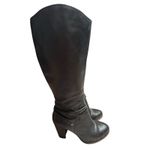 UGG Neoma Black Leather Knee High Heeled Boots Braided Strap Women’s Size 9.5 Photo 1