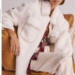 Maeve Anthropologie  Cinched Faux Fur Coat Photo 0