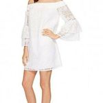 Lilly Pulitzer Tobyn Tunic White Dress Off Shoulder Lace Boho Dress Fairy Small Photo 0