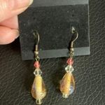 Handmade  Pink Dangle Earrings Gold Tone Lightweight & Feminine Photo 0