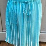 Joe Fresh  Turquoise & White Pleated Skirt. Size Small Photo 0