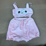 Pink Fuzzy Bunny Sleepwear Set Size Medium Photo 0