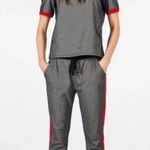 ZARA  Striped Jacquard Shirt Small Black Red Photo 2