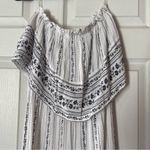 Sugar & cream Jumpsuit L white Blue flowy Ruffle Sleeveless Wide Leg Size L Photo 1