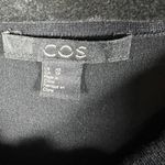 COS  Black Mixed‎ Media Cotton Silk Asymmetrical Tunic Top, EUC, Size XS Photo 4