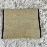 Travel Makeup Bag Linen Leather Unisex Tan Photo 1