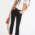 Madewell  Cali Demi‎ Boot Size 24 Jeans Faded Black Wash Denim Photo 0