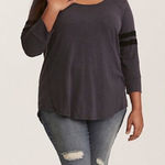 Torrid ✨ PIGMENT WASH KNIT FOOTBALL TEE✨ Photo 0