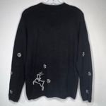 Vintage Victoria Jones‎ Christmas Reindeer Sweater Black Size M Photo 3
