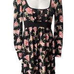 Anne (Japan brand) Scoop Neck Tie Back Empire Waist Babydoll Dress, Sz XS Pink Photo 0