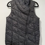 Nicole Miller  Puffer Vest Womens Small Charcoal Pockets Zip Quilted Travel Photo 0