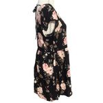Bethany Mota Black Floral Mini Babydoll Dress NWOT Photo 2