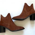 Seychelles  Leather Suede Heeled Ankle Boots Brown Size 9 NEW Photo 5