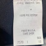 Vintage 80s Ruffled Mini Dress Satin Bow Detail Tiered Skirt Long Sleeve Black M Size M Photo 8