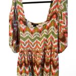 Ashley Stewart Women's Square Neck Printed Gauze Dress Size 18/20 Oversized NWT Photo 4