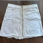 We The Free By Free People Women's Zip It Up Mini Denim Skirt White Photo 1