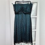 Torrid Vintage  Y2K Teal Blue Lace Polka Dot Strapless Sundress Plus Size 2X Photo 2
