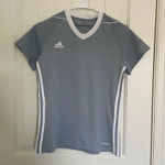 Adidas EUC |  women’s‎ climacool light gray soccer jersey — small Photo 0