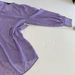 Torrid Purple Chiffon Clip Dot Puff Sleeve Top Size 2X Photo 9