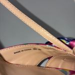 Nina  Floral Print Slingback Heels Womens 6M Multi Color Bow Stiletto Strap Party Photo 7