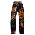 Women's FLEO Leggings S Black Orange Tie Photo 1