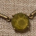 Loft Ann Taylor long gold tone faux stone necklace Photo 1